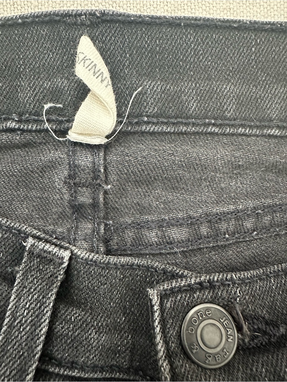rag & bone / JEAN for Intermix Skinny Jeans Size 27 Black Distressed - Picture 3 of 16